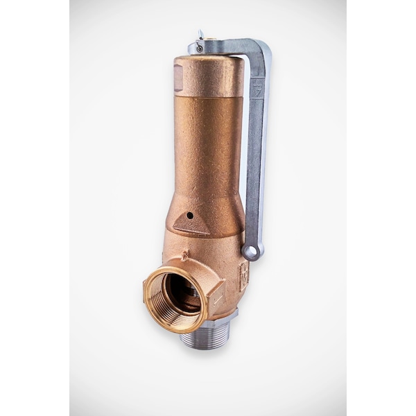 Goetze Kg PRV series 6420, ASME+ABS approved, Gunmetal, Angled, for gaseous media, with lifting lever, 100PSI 6420mGL-40-NPTm/NPTf-40/40-PTFE/EPDM 100 PSI - main